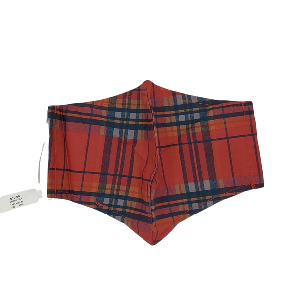Francesca's Collections Plaid Face Mask 100% Cotton Washable & Reusable NWT - Picture 2 of 2